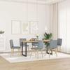 VidaXL Dining Chairs Set of 6 Light Grey Fabric 3315625