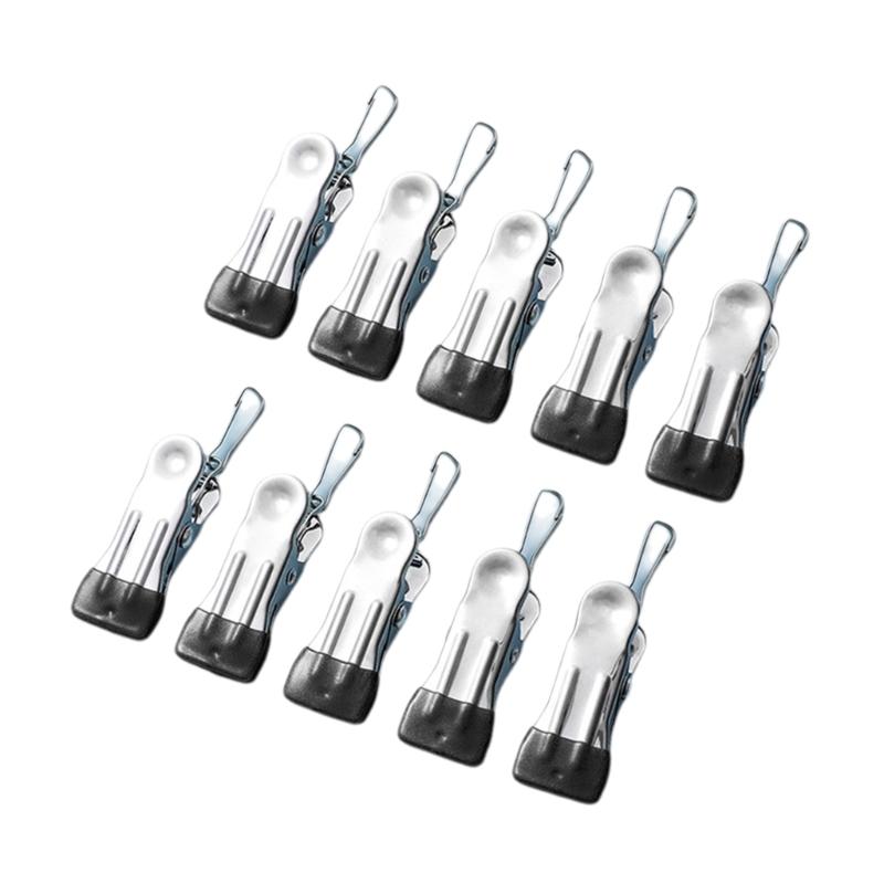 10 Pieces No Marking Laundry Pegs Durable Plastic Clothes Pegs Drying Clamps For Balcony Bathroom