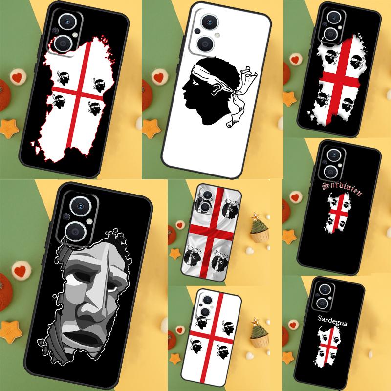 Flag of Sardinia Case For OPPO Reno 8 7 6 5 4 Lite 10 Pro 11F 4Z 5Z 8T OPPO Find X2 X3 X5 Lite X6 Pro Cover