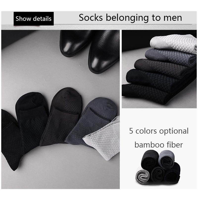 High Quality 10 Pairs Men Bamboo Fiber Socks Breathable Compression Long Sock Business Casual Male Large Size 38-45