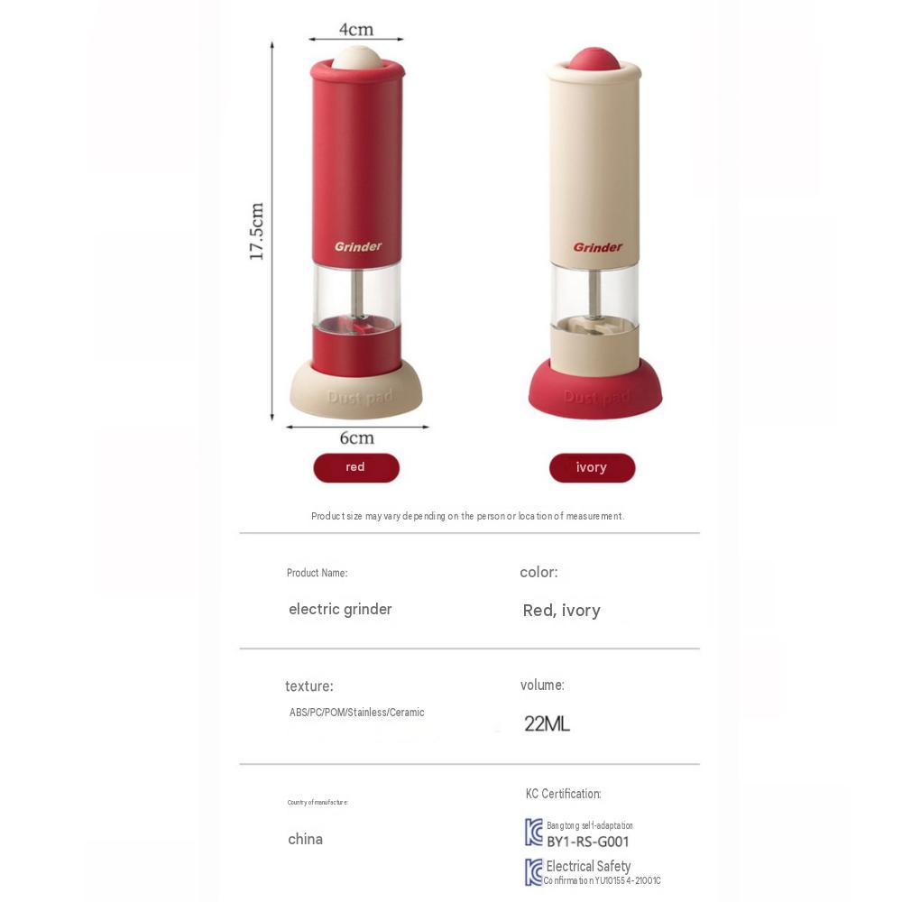 Electric Automatic Recharge Salt and Pepper Grinder