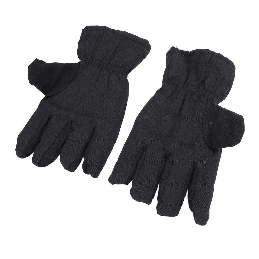 Winter Warm Snowboarding Gloves Thickened Padded Black Color 5 Fingers Cold Weather Gloves