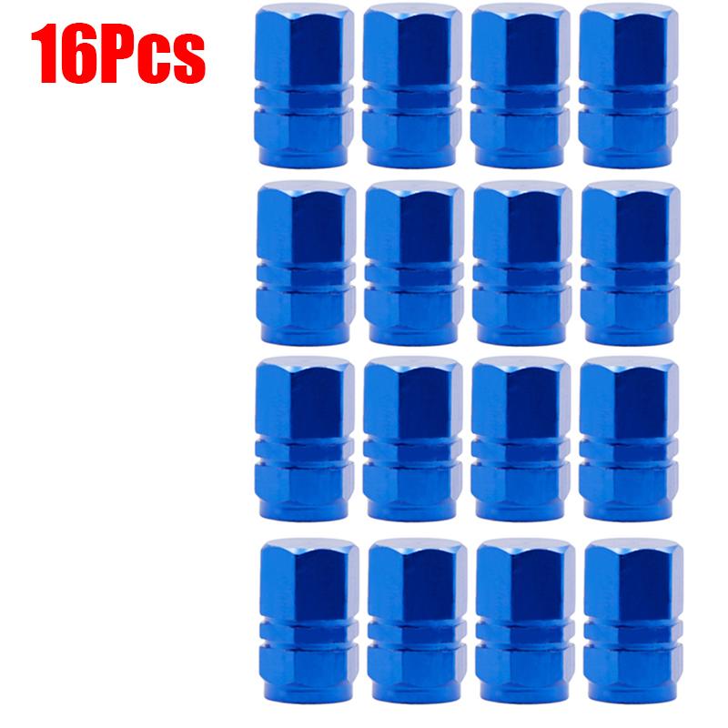 16Pcs Car Wheel Tire Valve Stems Caps Aluminum Tyre Rim Stem Covers Airdust Waterproof for BMW Auto Motorcycle Car Accessories