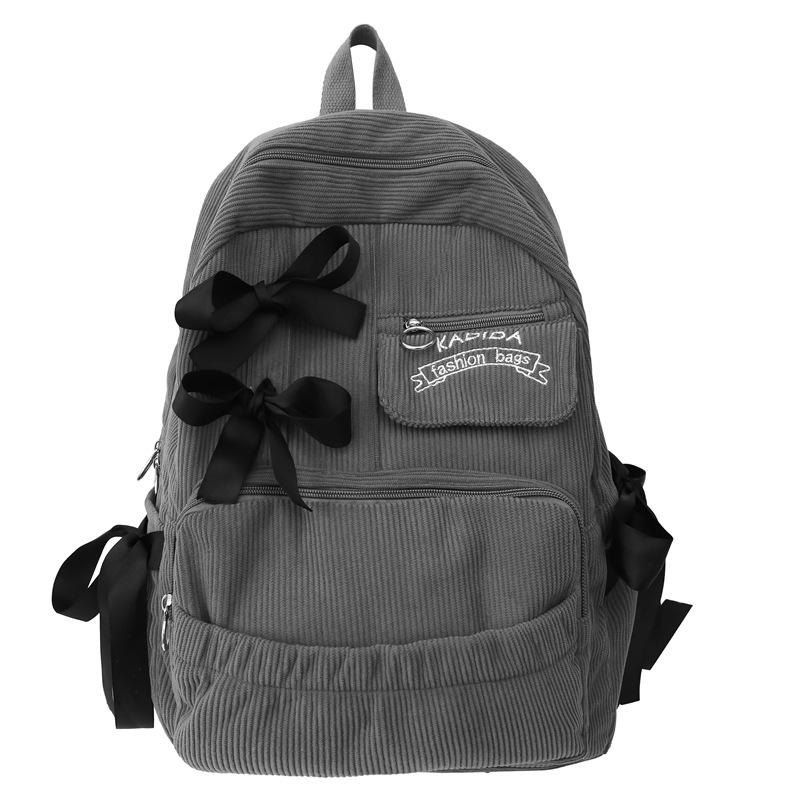 Schoolbagins Cute Bow Versatile Girl College Style School Bag Casual Japanese Hong Kong Style Lolita Fashion Backpack