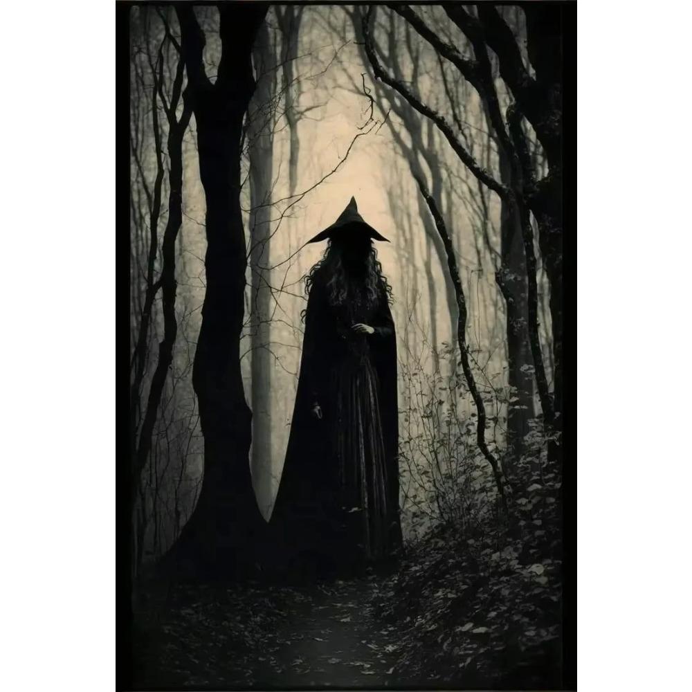 Dark Academia Art The Witch Demon Poster Prints For Living Room Home Decor Magic World Gothic Crow Canvas Painting Wall Art G