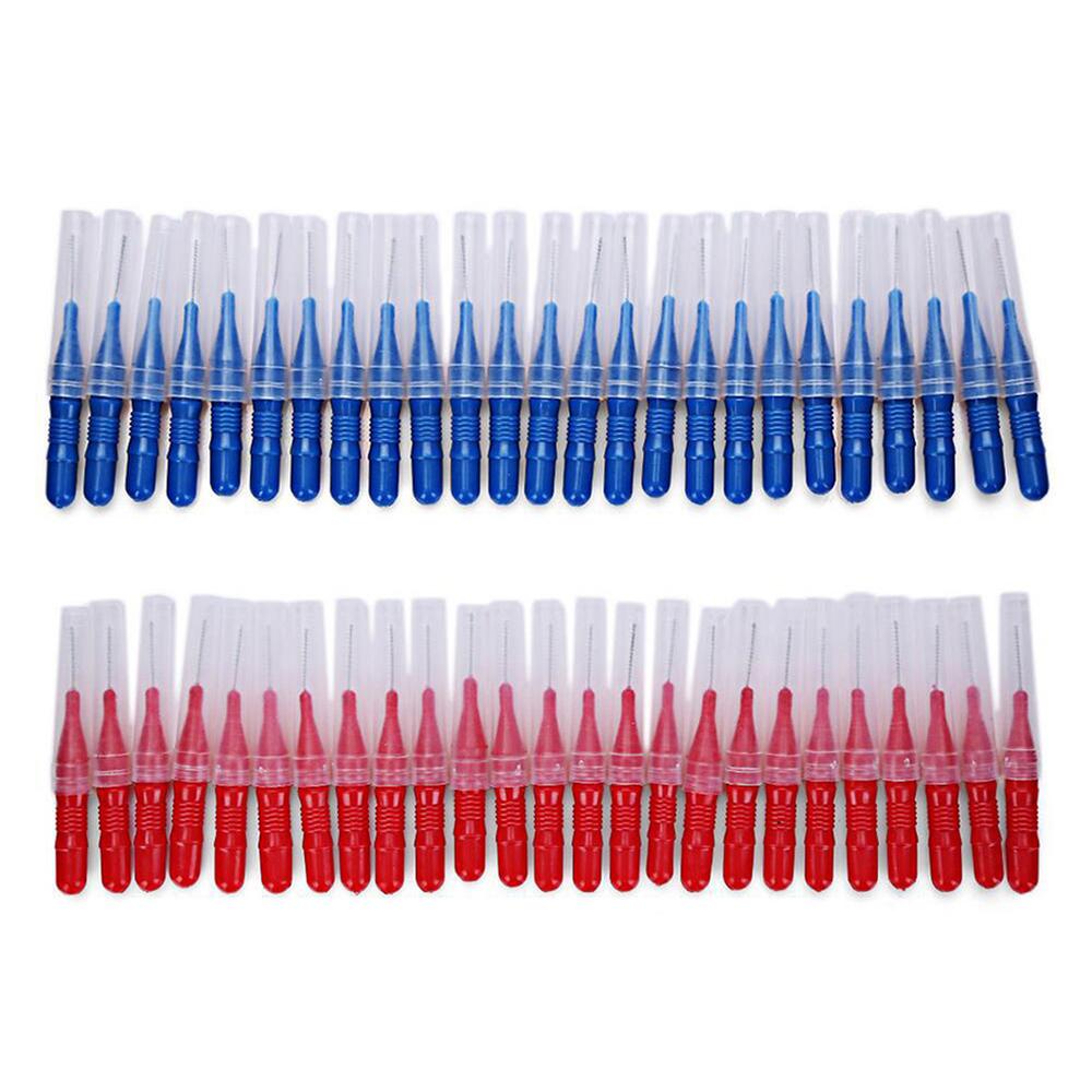 

50Pcs Retractable Interdental Brushes Teeth Gap Cleaning Soft Bristles Interdental Brushes A
