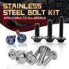 BAIONE Fairing Bolt Kit 195PCS Stainless Steel M5 M6 Motorcycle Windscreen Fairing Screws Fasteners Universal Compatible with Yamaha Honda Kawasaki