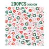 100Pcs Christmas Theme Paper Liners Sandwich Wrapping Paper 8Style Wax Paper Sheets For BBQ Picnic Festival Party Fast Food Tool