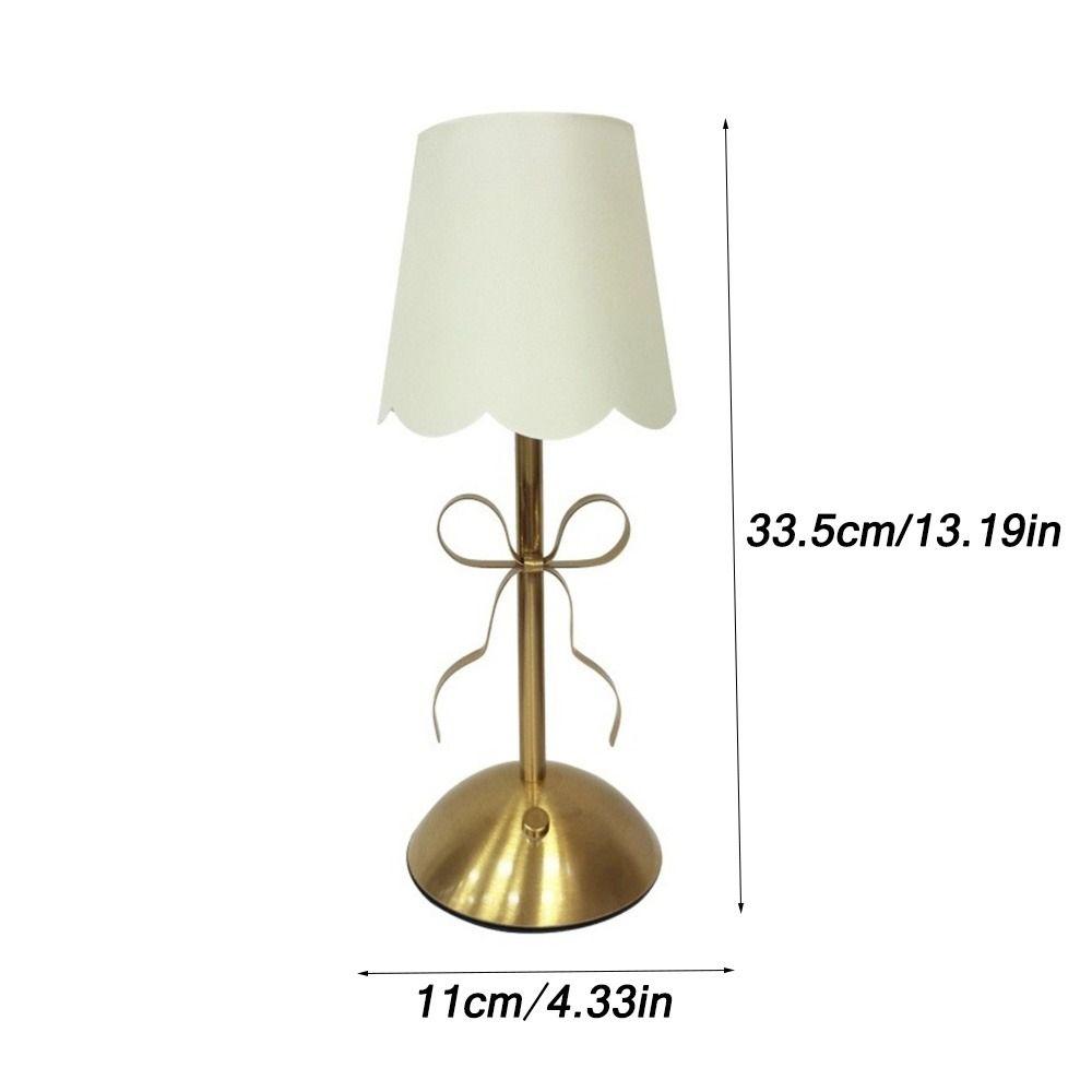Dimmable LED Desk Lamp Rechargeable Decorative Bedside Light Bowknot Table Lamp  Bedroom Decoration