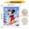 Disney Digital Oil Painting Mickey Mouse Skiing Winter Snow Christmas Diy Home Decoration