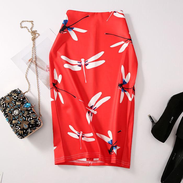 

Жіноча спідниця-олівець із цифровим принтом OL, спідниця напівдовги та спідниця, що облягає тіло. XL