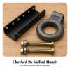 Tow Loop Hitch with Mounting Plate Metal Hardware Wear Resistant
