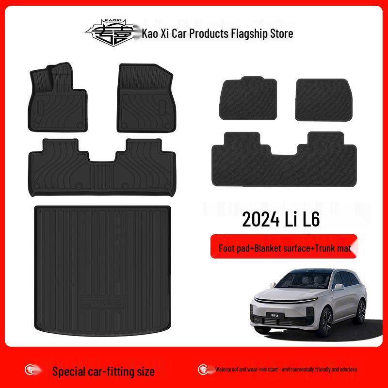 2024 Li L6 TPE Car Mats: Eco-friendly, Odorless, Waterproof, Wear-resistant