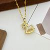 Necklaces will be rich soon, hot-selling micro-inlaid zircon necklaces, accessories, women's 1011 popular high-end fashion titanium steel accessories