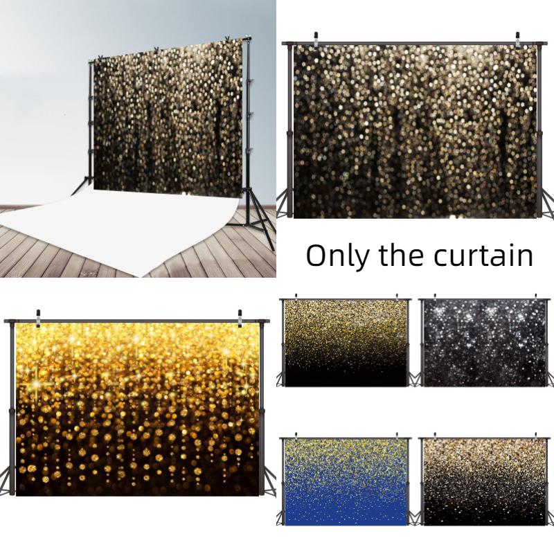 Cloth Photographic Backdrop Glittering Gold Highlights Festive Home Decoration