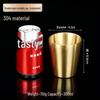 Korean Industrial Style 304 Stainless Steel Double-Walled Gold Beer Mug and Tea Cup