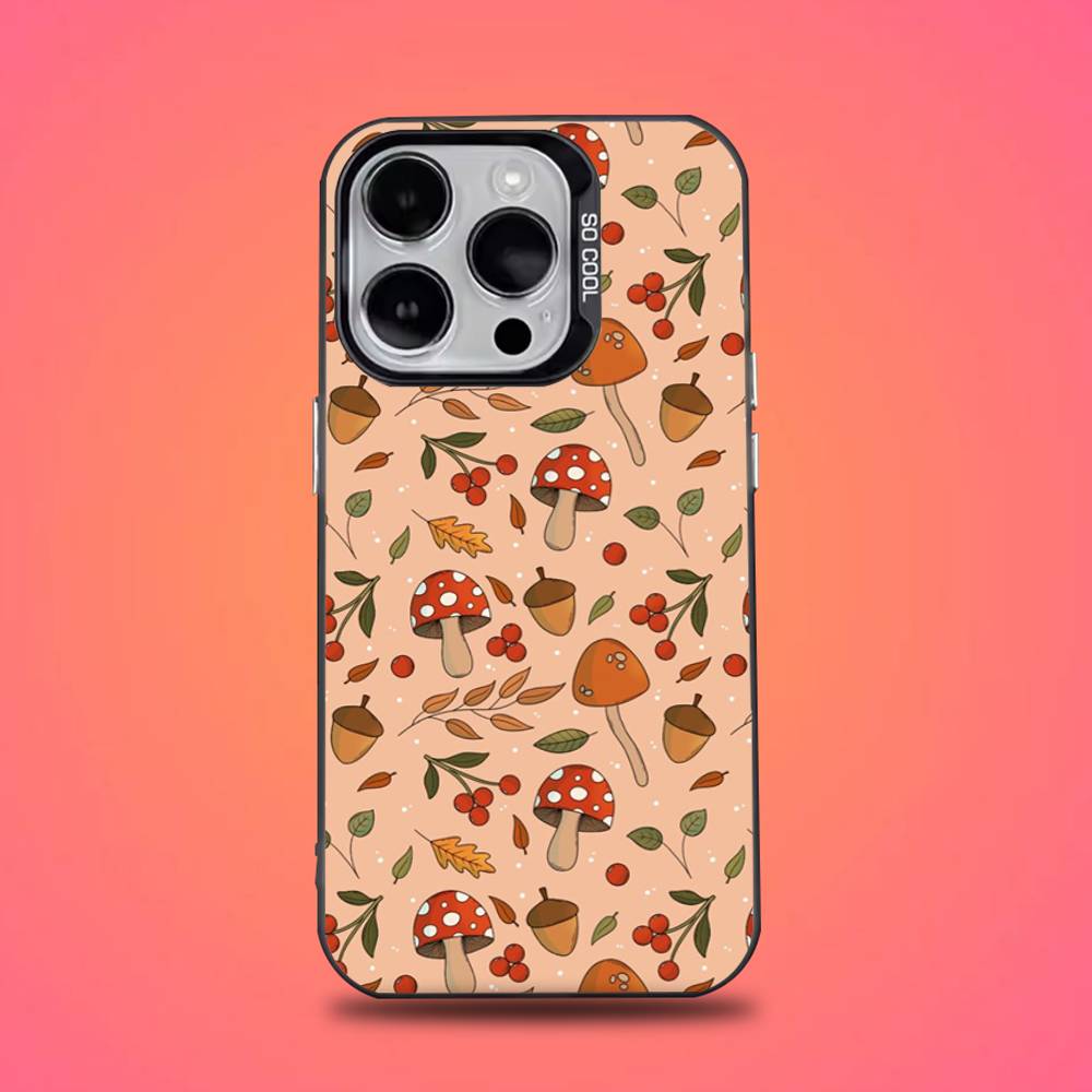 

Autumn leaves pumpkin Phone Case For iPhone 16,15,14,13,12,11,Pro,Max,Plus,Mini,XS,SE Anti Fall Black Matte Hard Bumper iPhone13mini