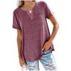 Spring Summer Style Jacket V-neck Short Sleeve Pocket Loose T-shirt Woman