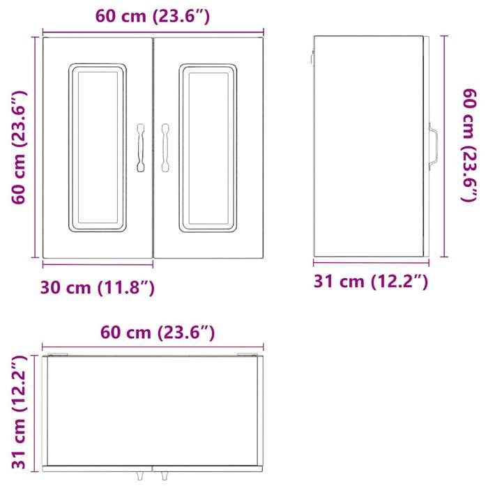VidaXL Kalmar Wall-mounted Kitchen Cabinet Old Wood Engineered Wood 853585
