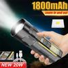 Super Bright LED Flashlight 500M Long Shot Type-C Rechargeable Torch Portable Spotlight 18650 Battery Lamp Power Bank Lantern