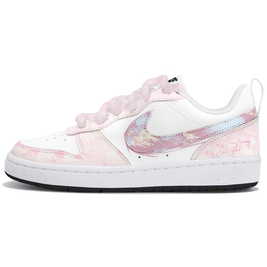 Nike Court Borough 2 Low Top Skateboard Shoes Women's Pink DV5456-104(Team-S-BOX)-Random Packaging Bags
