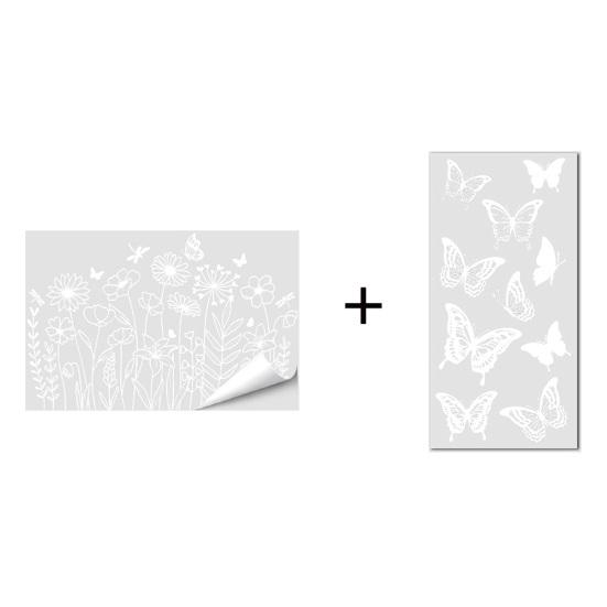 

2Pcs Static Glass Sticker Glue-Free Electrostatic Window Clings Double Side Waterproof Window Decors for Glass Doors Showcases B