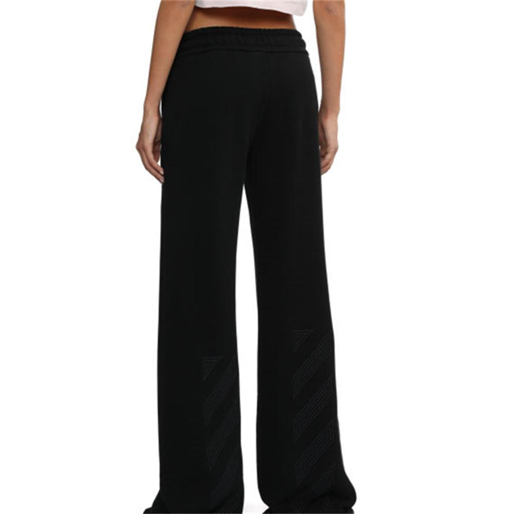 Off-White Minimalist Daily Versatile Comfortable Twill Embroidered Wide-Leg Sweatpants Women Bottoms OFWPT220010XM