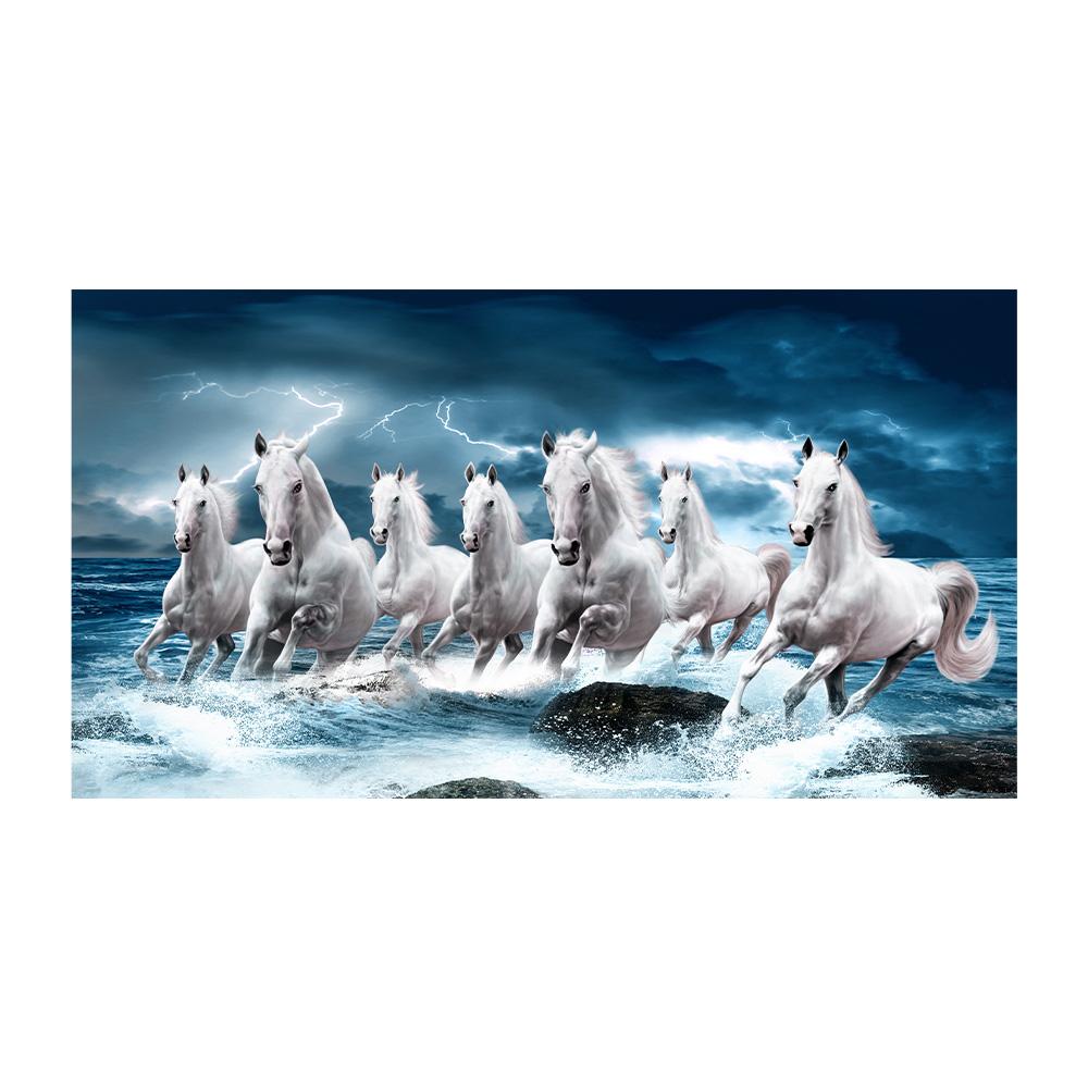 Moderne galoppierende Pferde Landschaft Leinwandmalerei Poster und Drucke Wandkunst Bild für Wohnzimmer Büro Schlafzimmer Heimdekoration