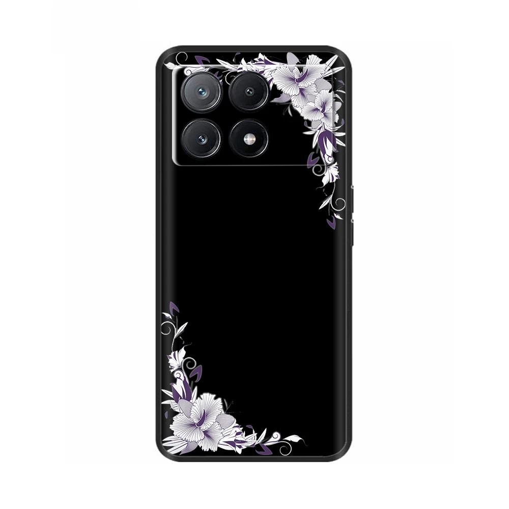 Case For Poco X6 Pro Phone Back Cover For Poco X6 Neo Pocox6 Pro 5G Soft Black Silicone Bumper Shockproof Protective Shell Cases