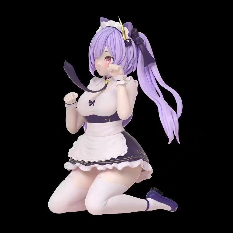14cm Anime rysunek Genshin Impact Keqing ucho kota pokojówka seksowna dziewczyna pcv zabawki figurki akcji model kolekcjonerski lalka