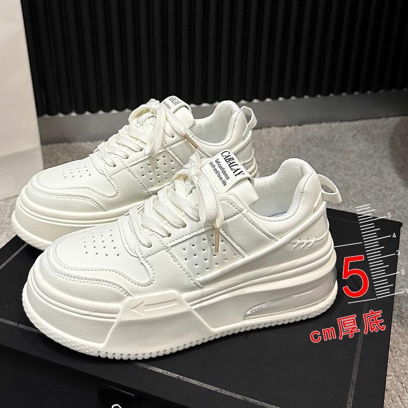 

Popular little white shoes women s 2025 spring and autumn new thick-soled muffin women s shoes Internet celebrity sports leisure student board shoes 34
