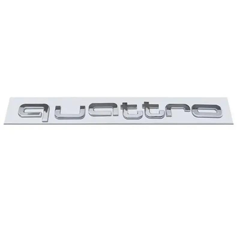 Per Audi Quattro Decalcomanie Auto in ABS RS4 RS5 Q3 S3 A3 A5 A6 A4 RS3 RS6 A1 Q5 Q2 S5 RS7 Emblema Bagagliaio Adesivi Griglia Frontale Accessori