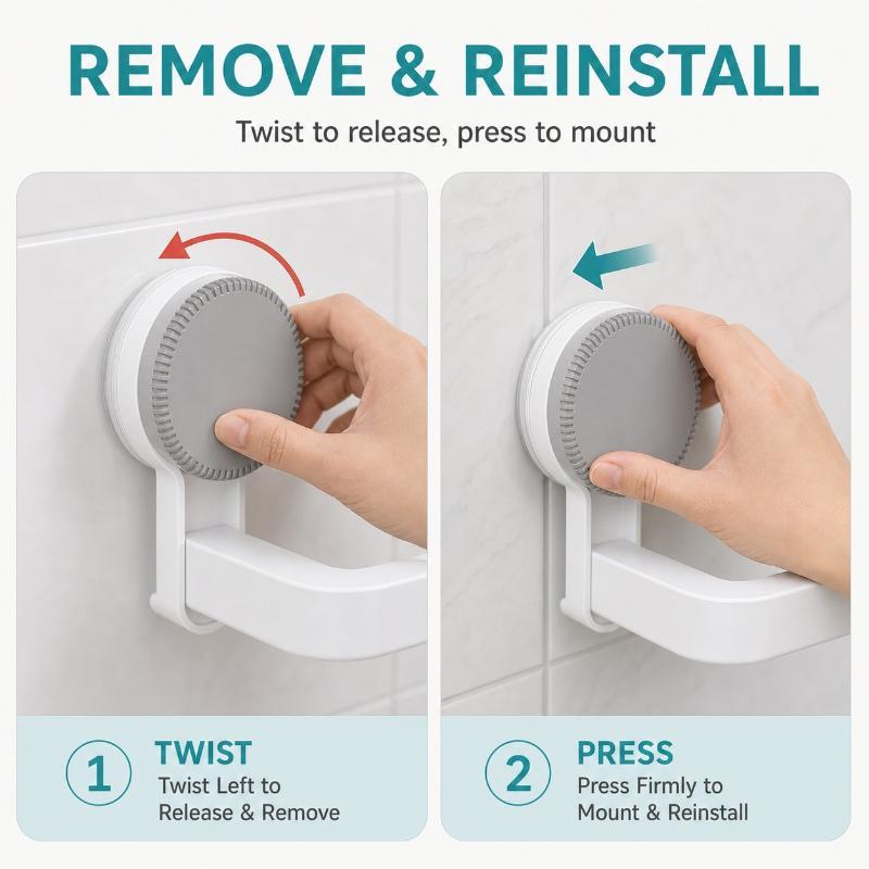 Suction Cup Toilet Tissue Holder No Drilling Self Adhesive Towel Roll Dispenser for Bathroom Kitchen Organization