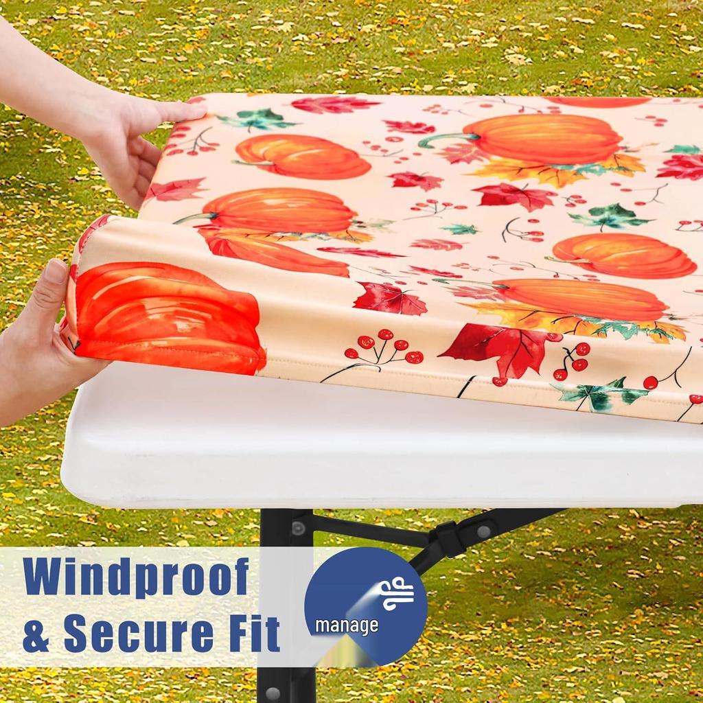 Milk Silk Elastic Table Cover - Semi-Enclosed, Dustproof Rectangular Cloth for Outdoor Parties & Festivals