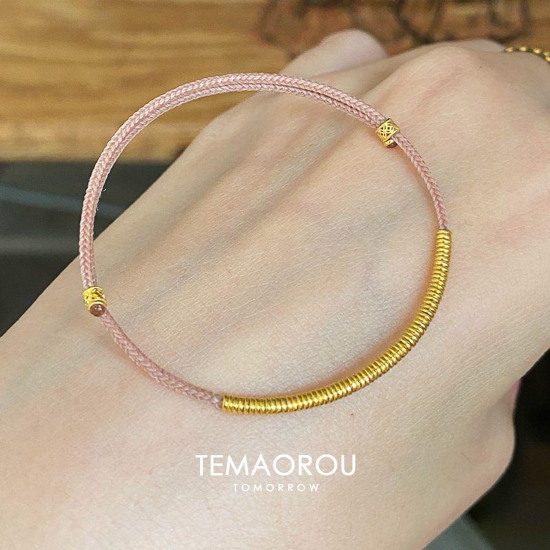 

Сделай сам Домашний Нежный Корично-Розовый Очень Тонкий Ремешок для Ношения Женский Штабелируемый Плетеный Браслет Новый Китайский Стиль Этнический Стиль Аксессуары Cinnamon powder hand rope single/pull style