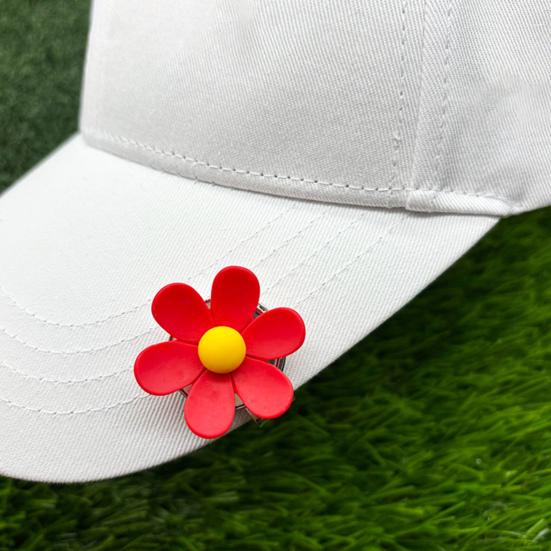 Magnetic Golf Ball Marker with Hat Clip Flower Shape Golf Ball Marker Magnet Cap Clip Set Golf Bag Accessories for Women Men Golfer Gift