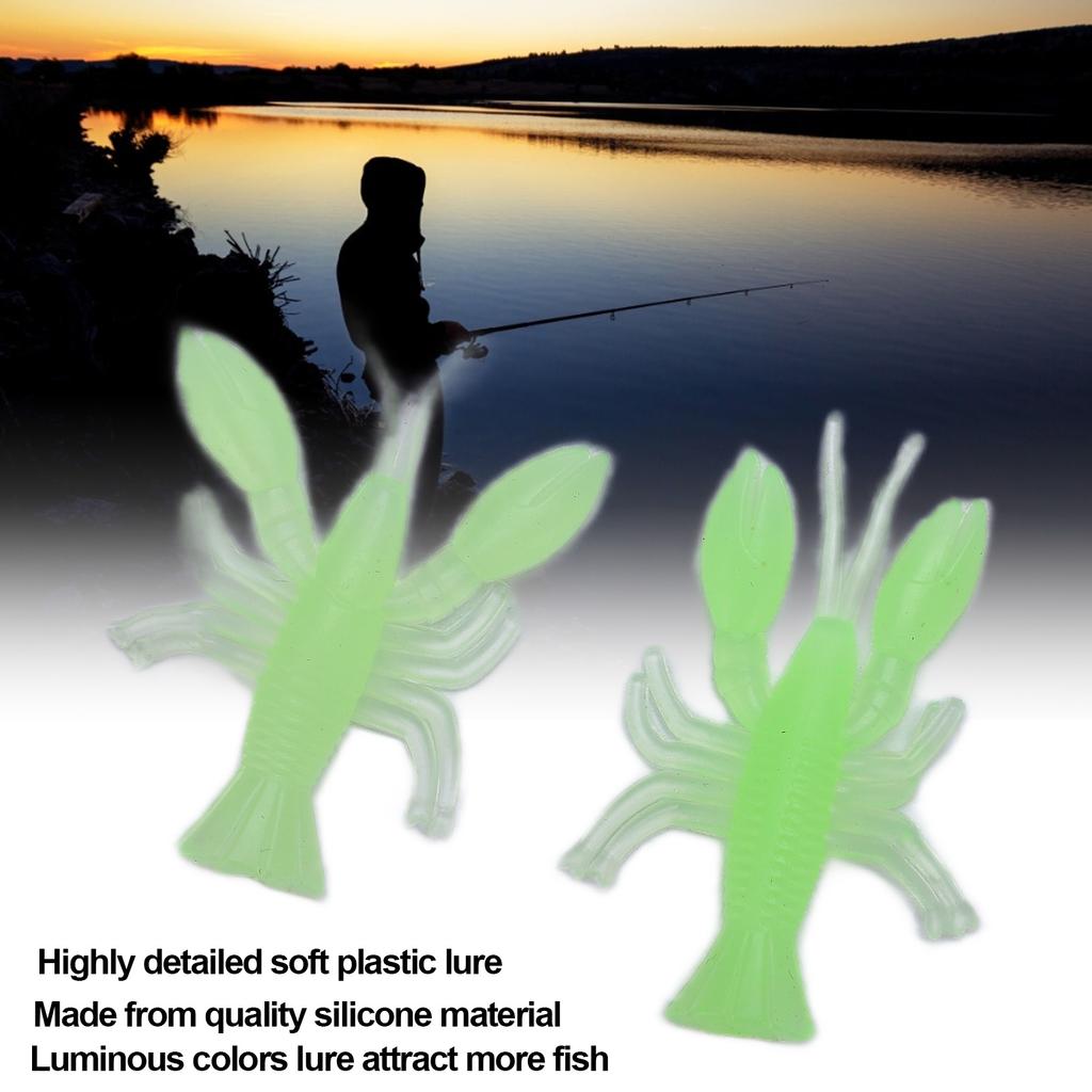 Fishing Shrimps Lures Glowing Luminous Soft   Lifelike Silicone Shirmps Bait