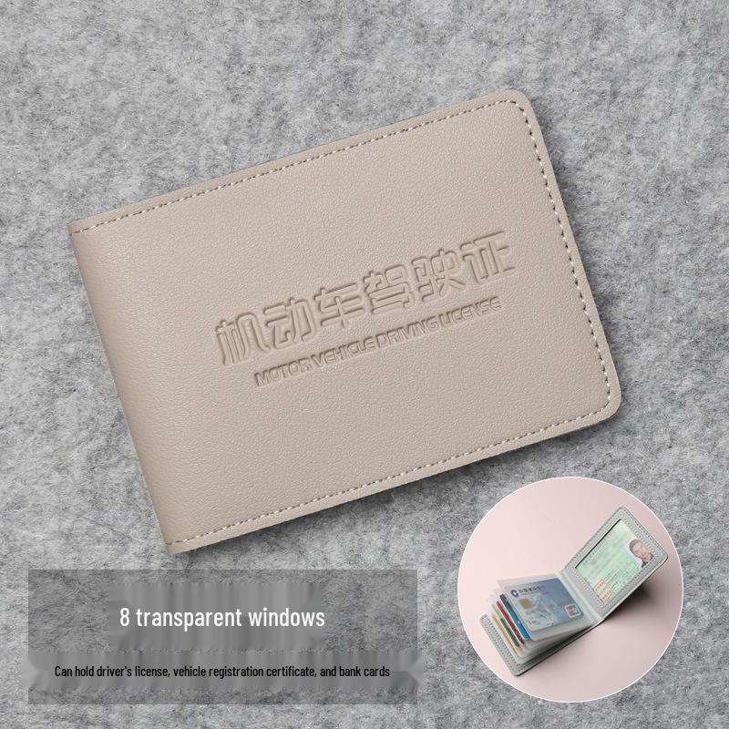 Men's Leather Dual Card Holder & Driving License Sleeve