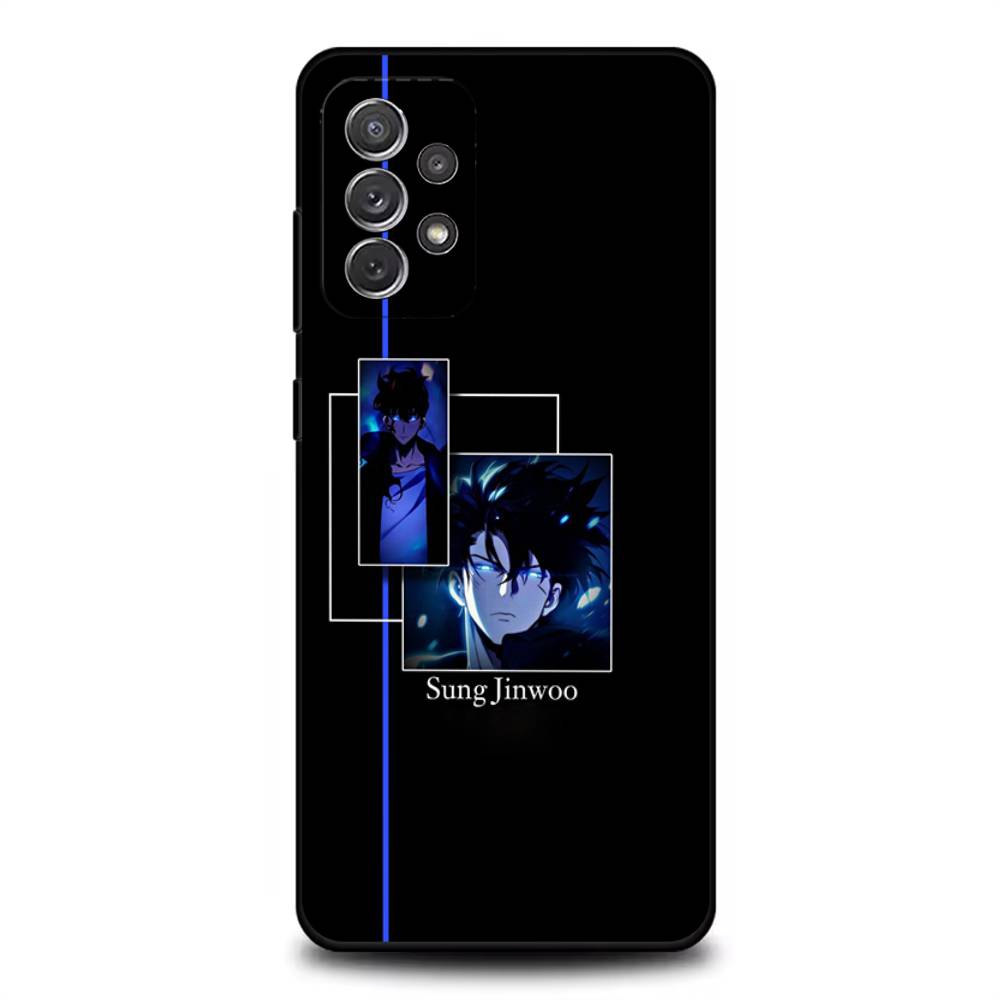 Anime Solo L-Leveling Phone Case For Samsung S25,S24,S21,S22,S23,S30,Ultra,S20,Plus,Fe,Lite,Note,10,9,5G Black Cover