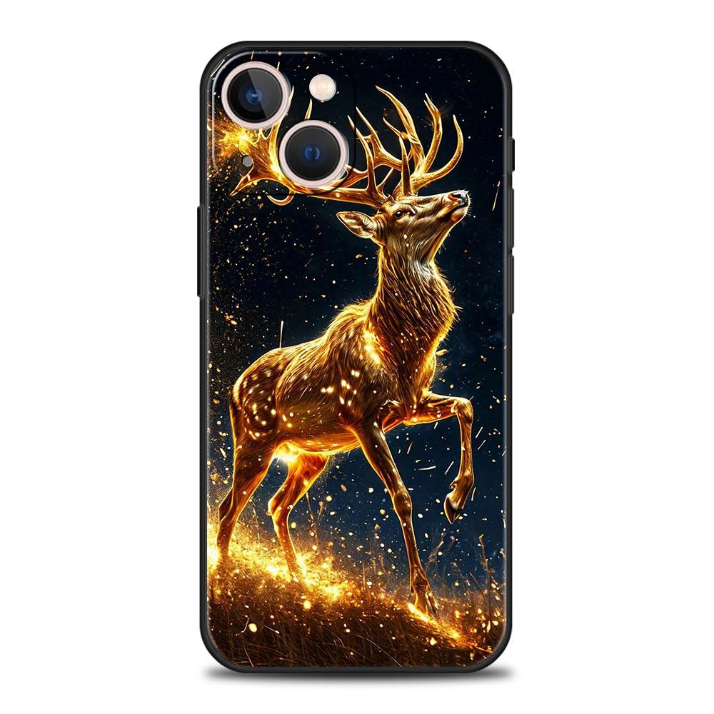 Cartoon Animal Deer Phone Case Cover for iPhone 17 16 15 14 13 12 Pro Max 11 Pro Max 17 AIR Plus Shockproof Soft TPU Shell Capas