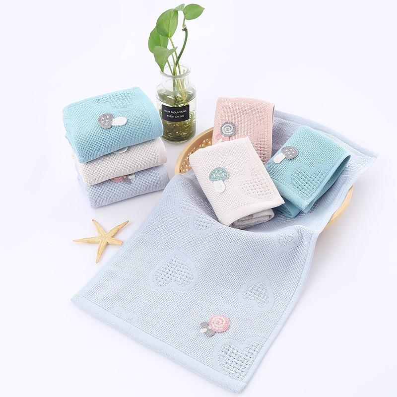 Pure Cotton Absorbent Square Face Wash Towel Korean Style Lovely Breathable Tender Skin-friendly Household Adults All-Purpose