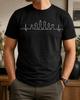 Chess Heartbeat Shirt, EKG Pulse Board Game Tee, Chess Player Gift, Tournament Club Outfit, King Queen Pieces Graphic Apparel for Men Women.