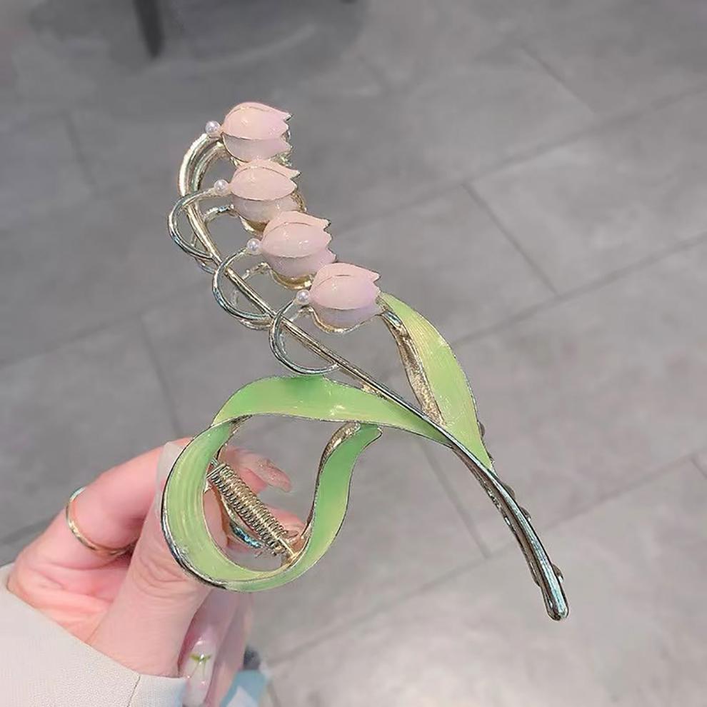 Lily of the Valley Hair Claws For Women Fashion Hair Clip Metal Hair Crab Hair Accessories Headwear