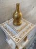 Holztempel für Zuhause | Weiß & Gold Mini Pooja Mandir I Handgefertigter Gebetsschrein