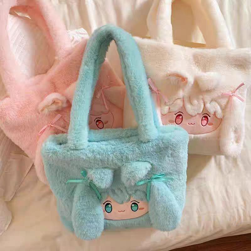 

Women s Minimalist Luxurious Plush Tote Bag Random Color (No Selection)