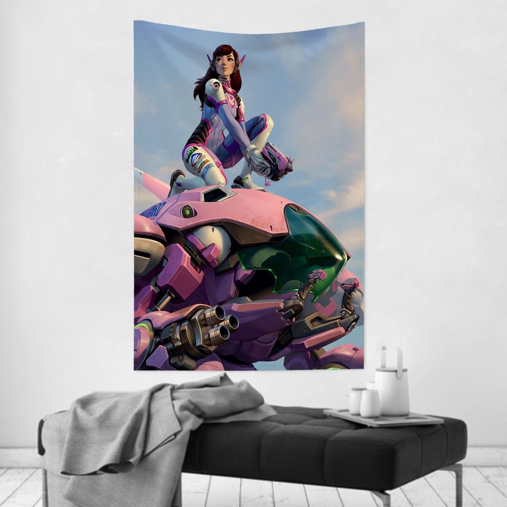 Game The Overwatch 2 Tapestry Room Decor Wall Cloth Party Hanging Background Room Decor Baby Room