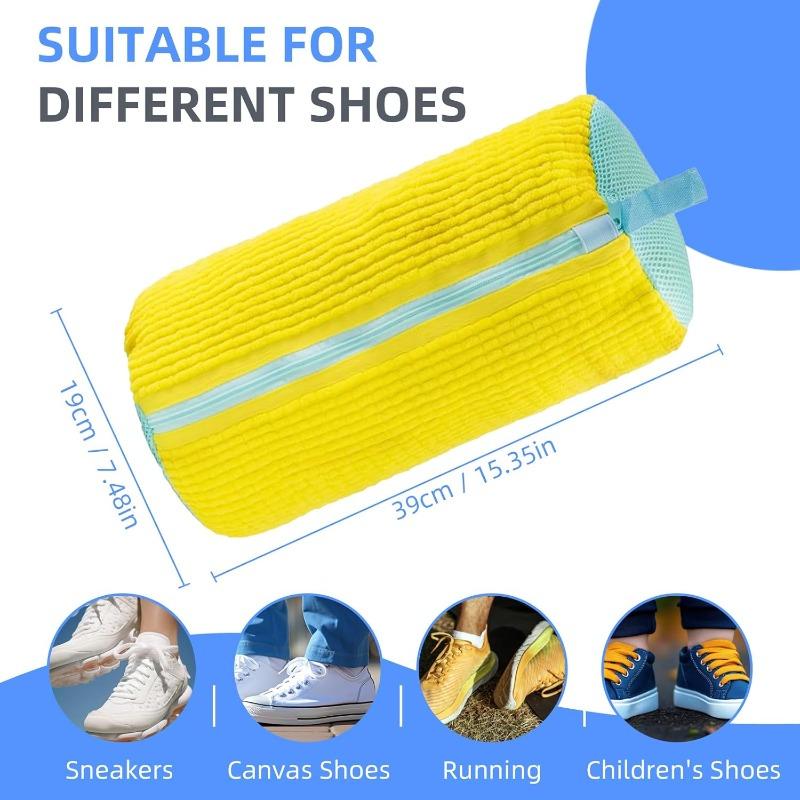 1pc Durable Laundry Wash Bags for Shoes, Zipper Closure & Mesh Fabric Protects Sneakers, Prevents Snags In Washer