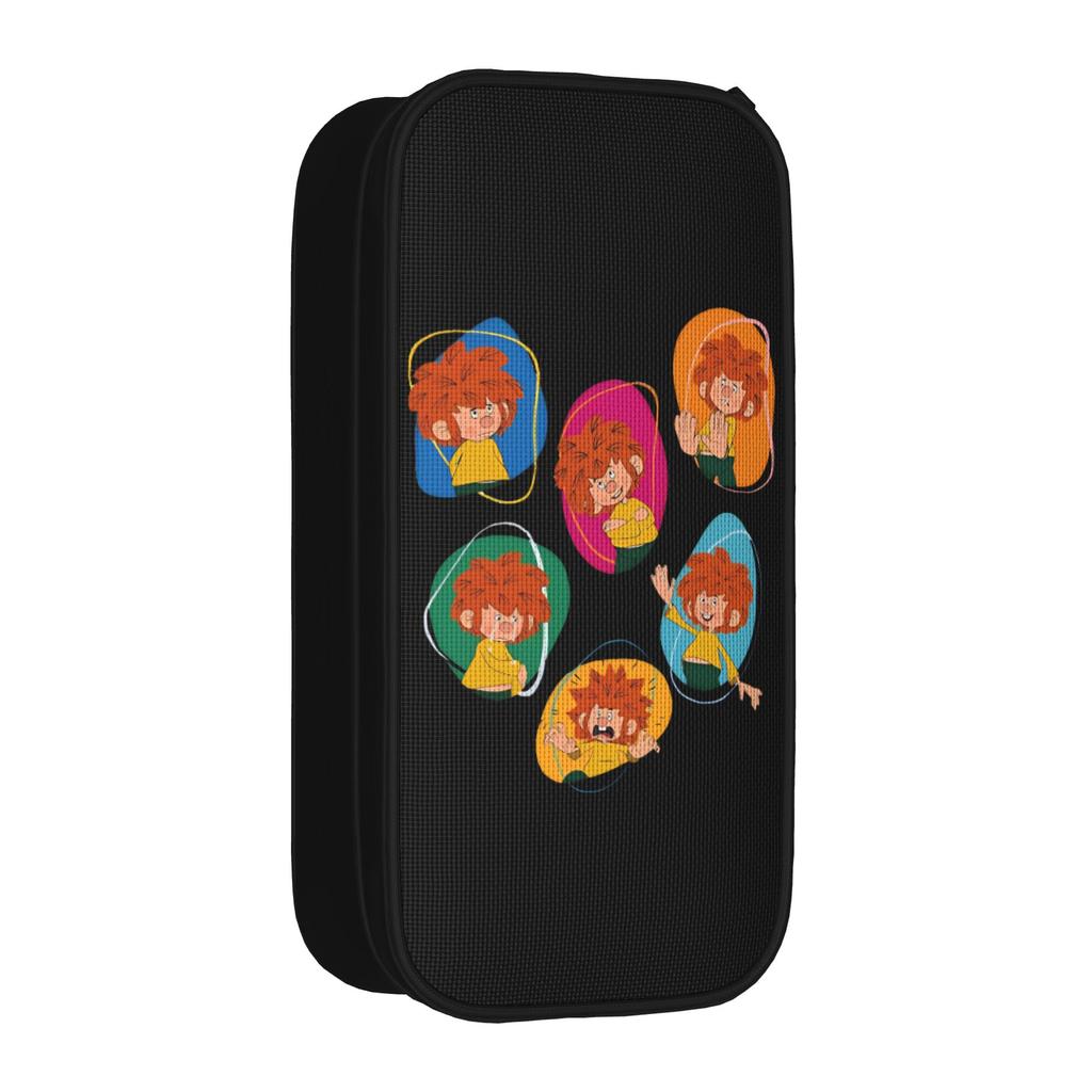 80s German Cartoon Pumuckl Pencil Cases Lovely Cute Elf Fairy Pen Bag Student Big Capacity School Gift Pencil Box Stationery