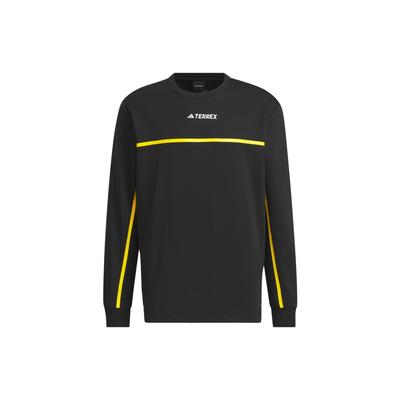 National Geographic Tech Tee Outdoor Quick-Dry Striped Letter Print Round Neck Long Sleeve T-Shirt Men Tops Black IL8975