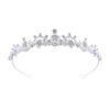 Fashionable Silver Bridal Tiaras with Rhinestones Adjustable Queen Crowns Portable for Prom and Stage Performances